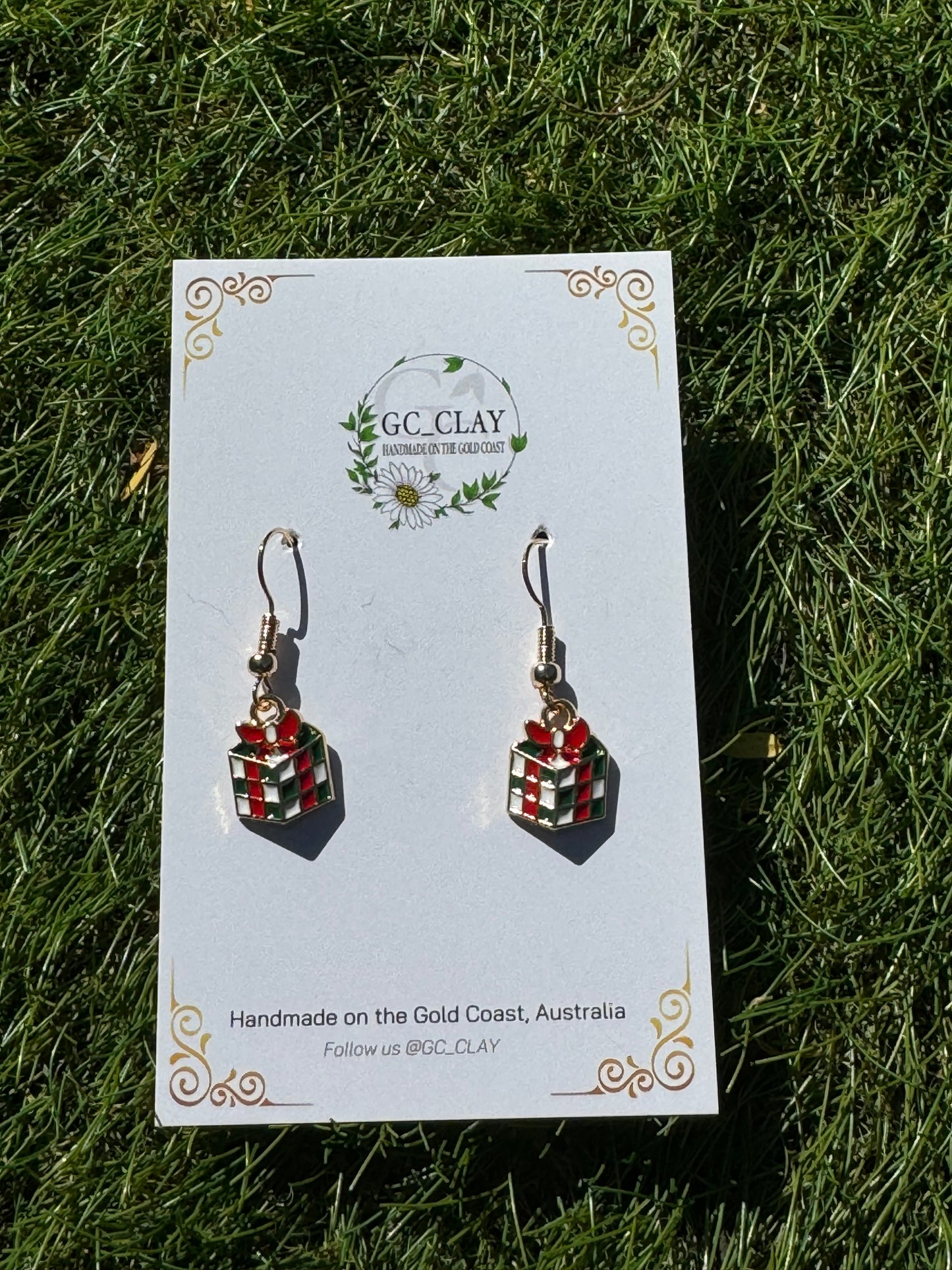 Mini charm christmas earrings
