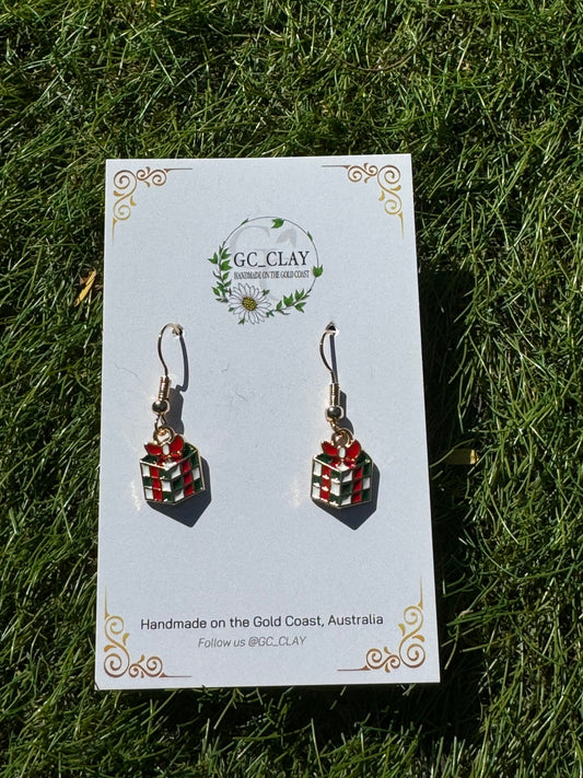 Mini charm christmas earrings