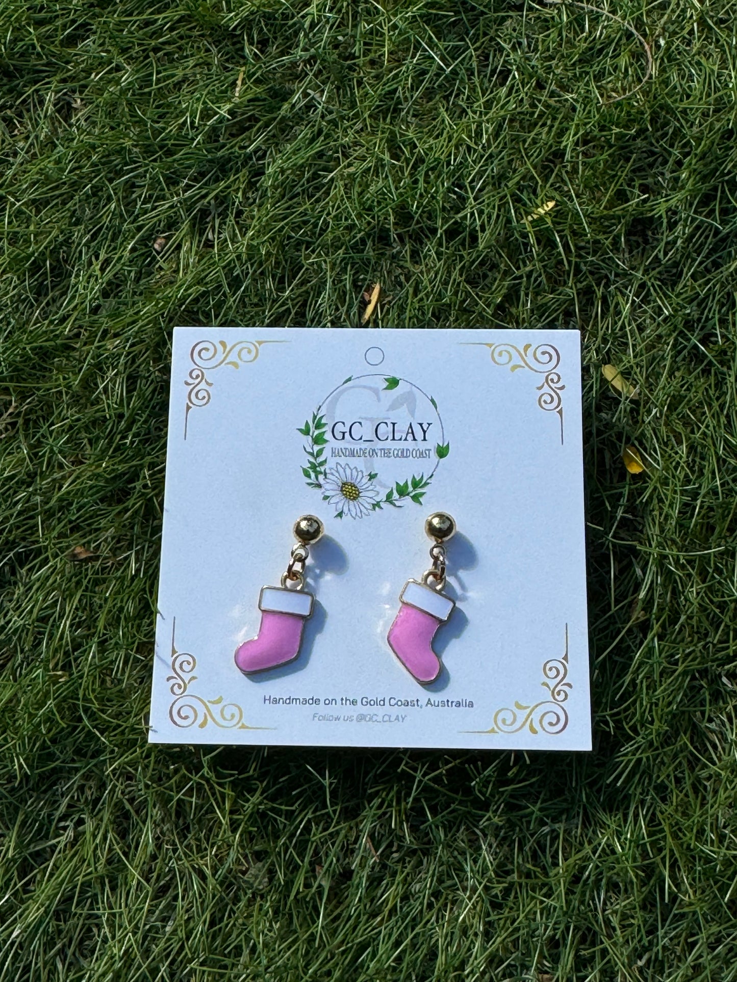 Mini charm christmas earrings