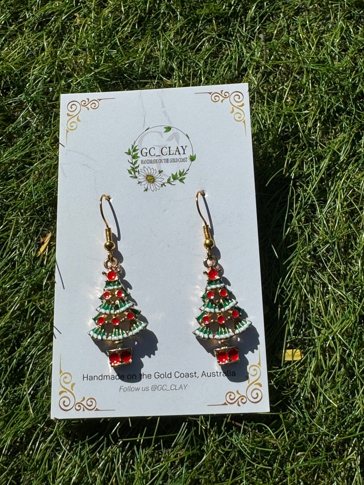 Mini charm christmas earrings