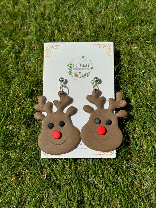 Reindeer Clay earrings