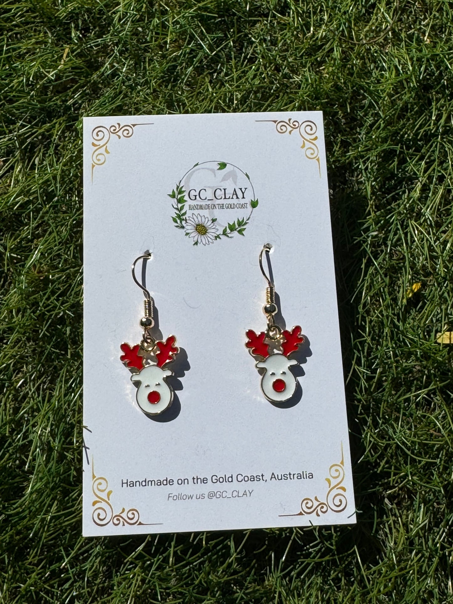 Mini charm christmas earrings