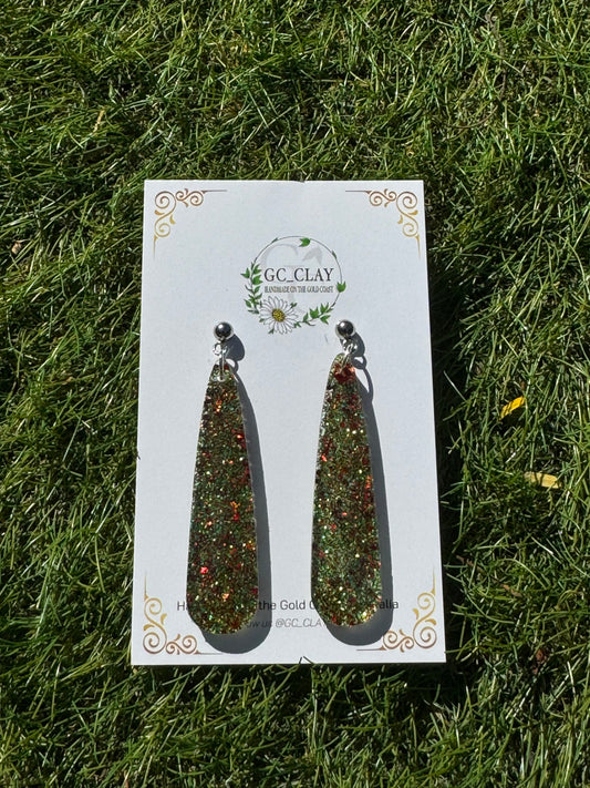 Glitter resin earrings