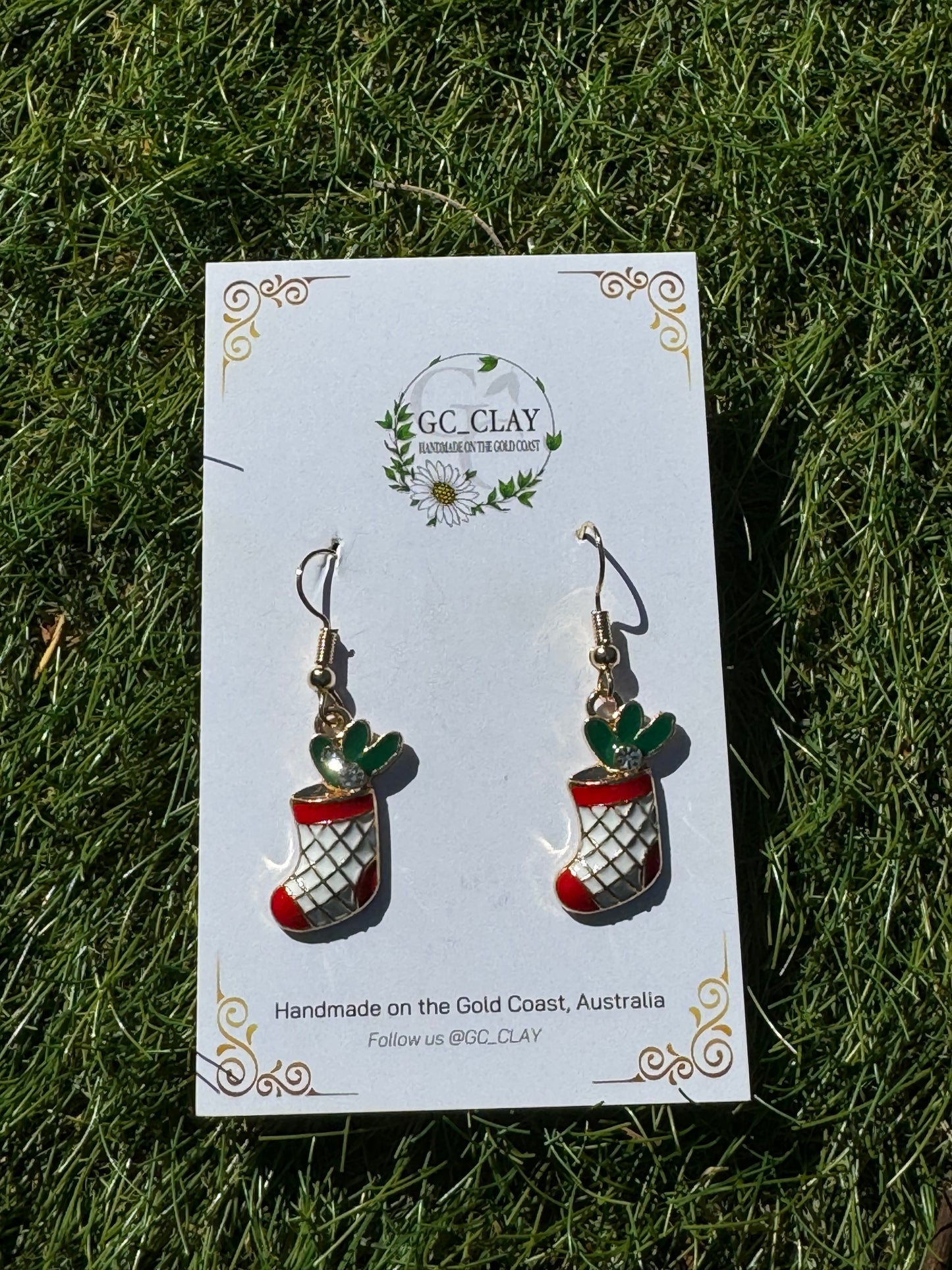 Mini charm christmas earrings