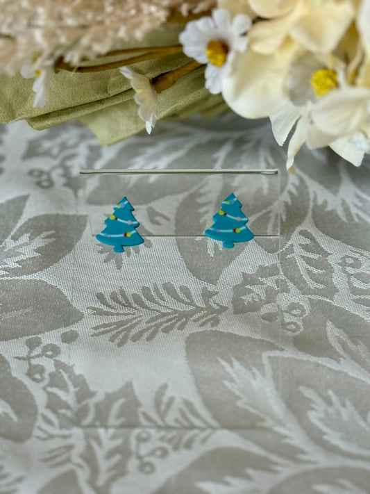 Xmas Trees Polymer Clay Studs