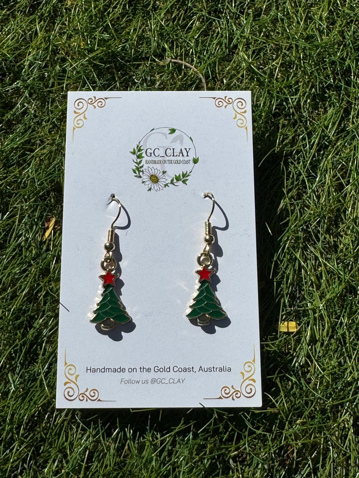 Mini charm christmas earrings