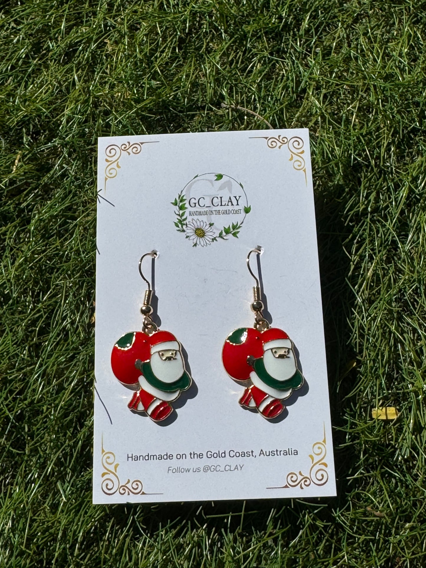 Mini charm christmas earrings