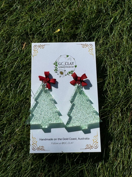 Classic Resin Christmas tree earrings