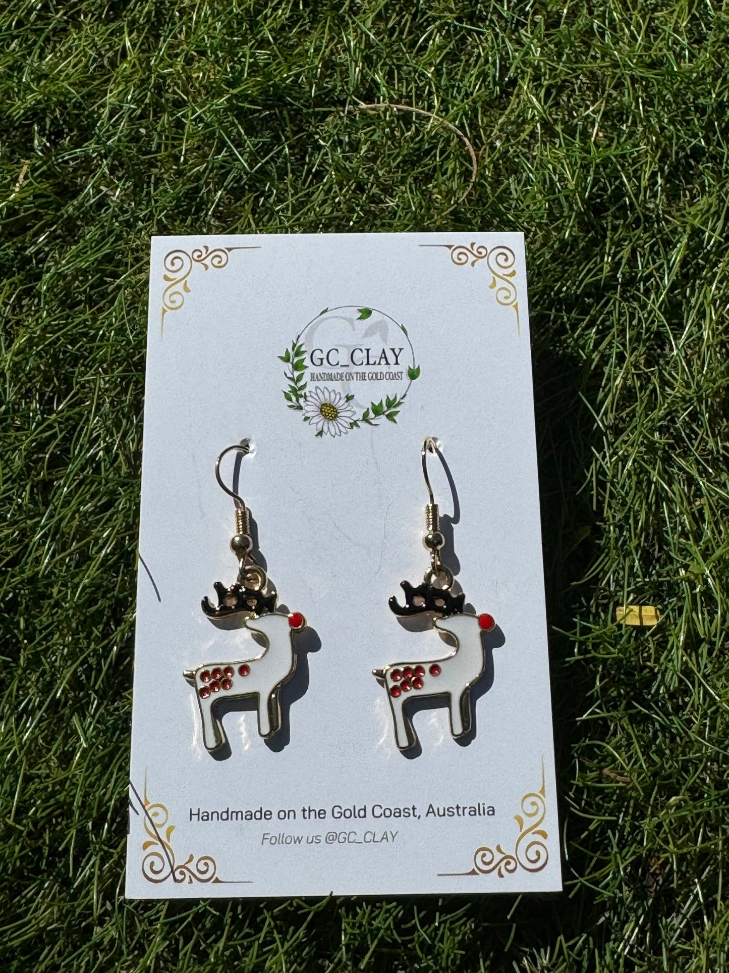 Mini charm christmas earrings