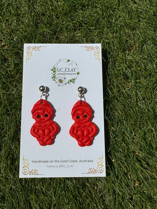 Elf on the shelf Clay earrings