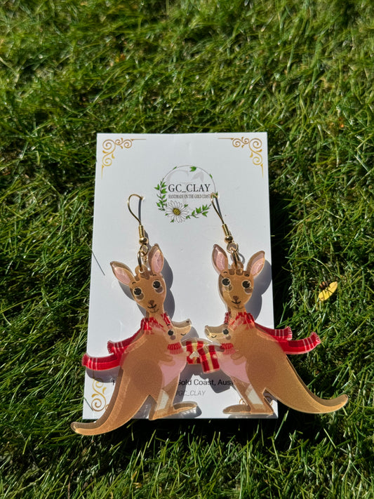 Acrylic Kangaroo Earrings