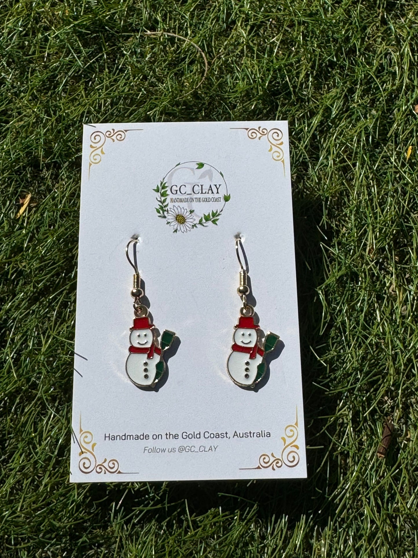 Mini charm christmas earrings