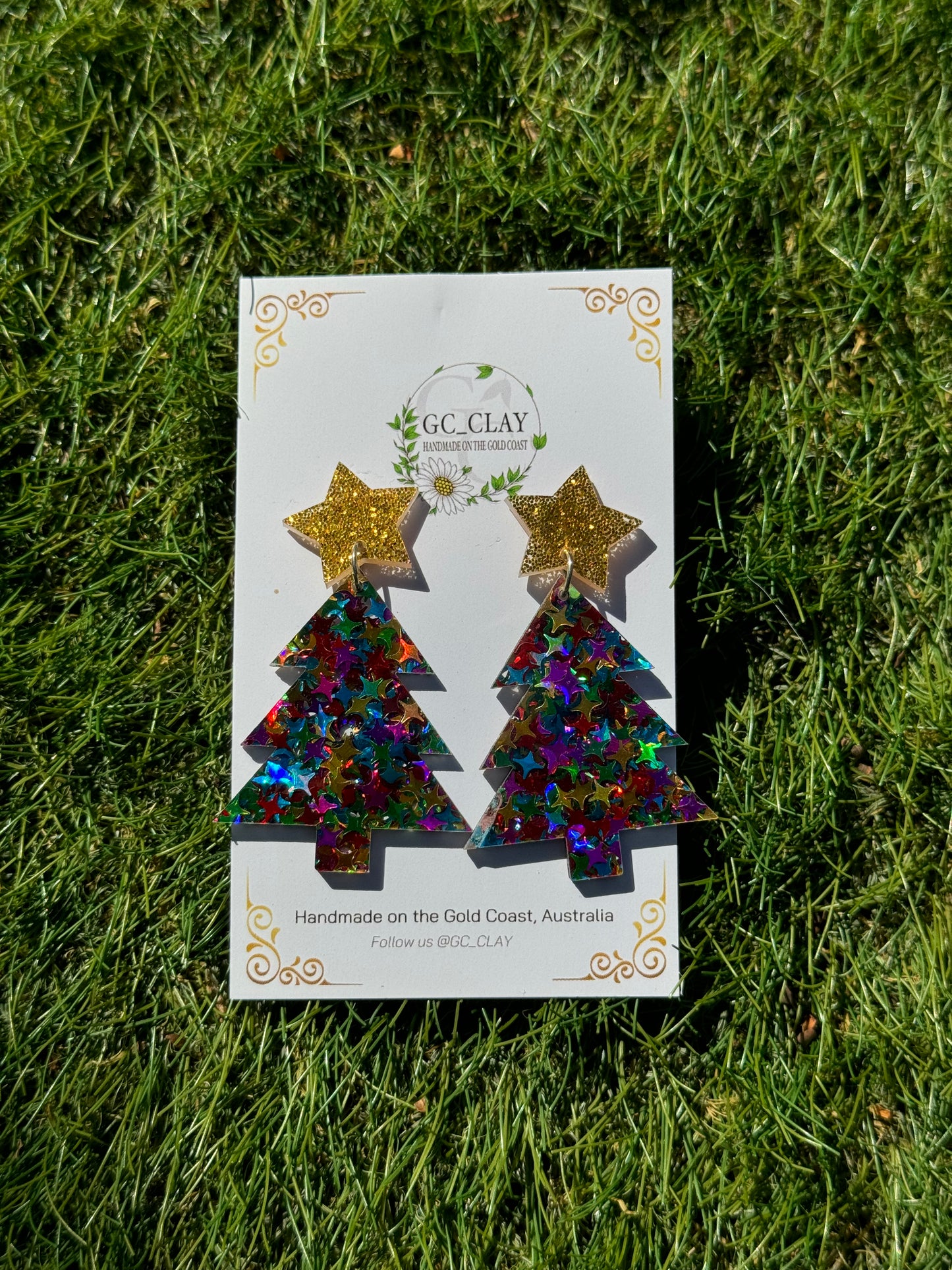 Glitter Xmas Resin Earrings