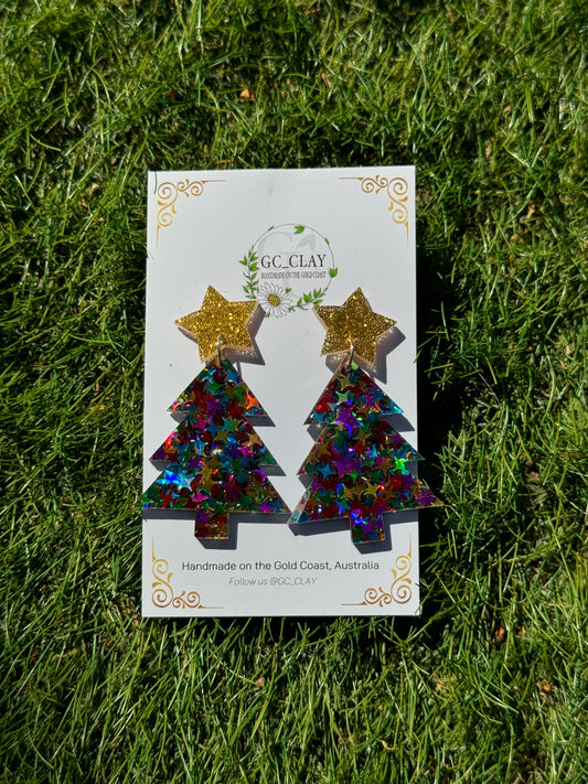 Glitter Xmas Resin Earrings