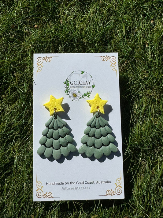 Glitter Clay Xmas Earrings