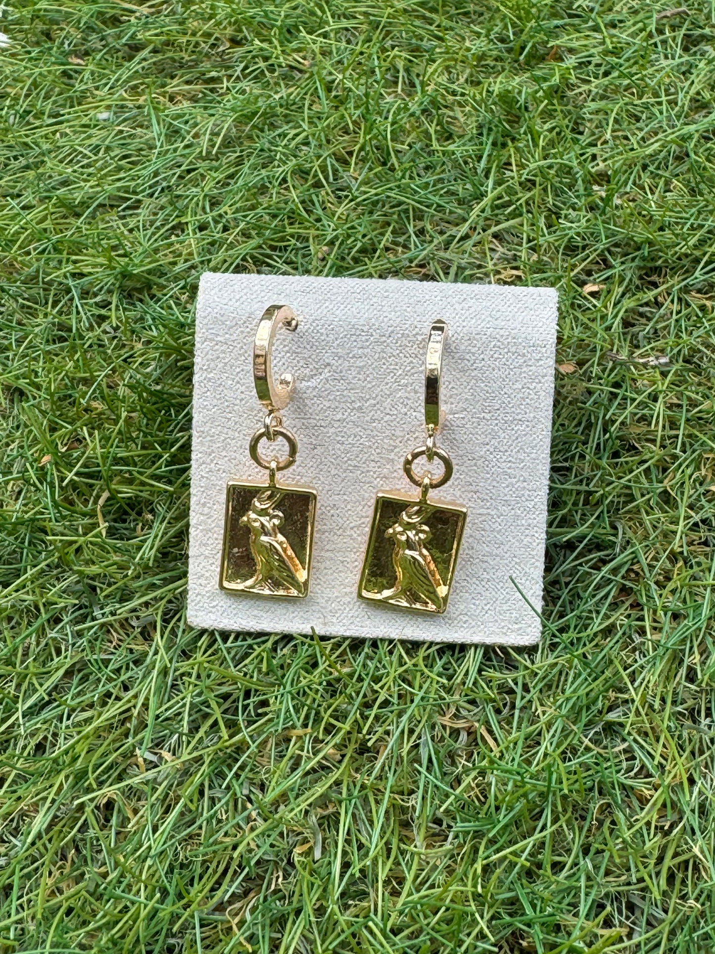 18K Gold Plated Bird Hoops