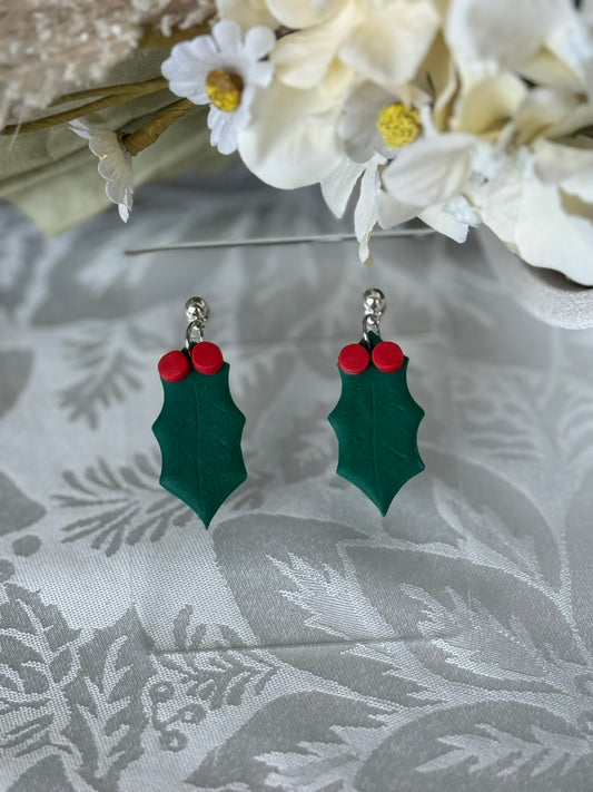 Mistletoe Clay Earrings